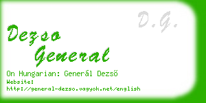 dezso general business card